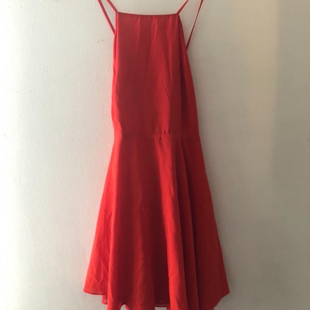 Open back / backless red dress